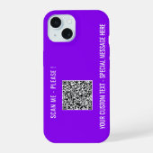 Uw QR-code aangepaste tekst gepersonaliseerde iPho iPhone 15 Case (Achterkant)