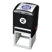 Uw QR code aangepaste tekst gepersonaliseerde rond Zelfinktende Stempel (Product)