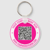 Uw QR code aangepaste tekst gepersonaliseerde Sleu Sleutelhanger (Achterkant)