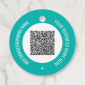 Uw QR-code Aangepaste tekst Gift Labels Kleuren ki (Achterkant)