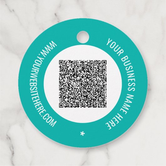 Uw QR-code Aangepaste tekst Gift Labels Kleuren ki (Achterkant)