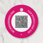 Uw QR-code Aangepaste tekst Gift Labels Kleuren ki (Voorkant)