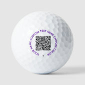 Uw QR-code aangepaste tekst golfballen stempel voo (Voorkant)