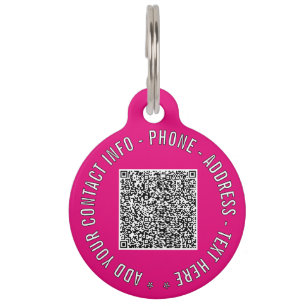 Uw QR-code aangepaste tekst huisdier ID-tag Kies k Huisdierpenning