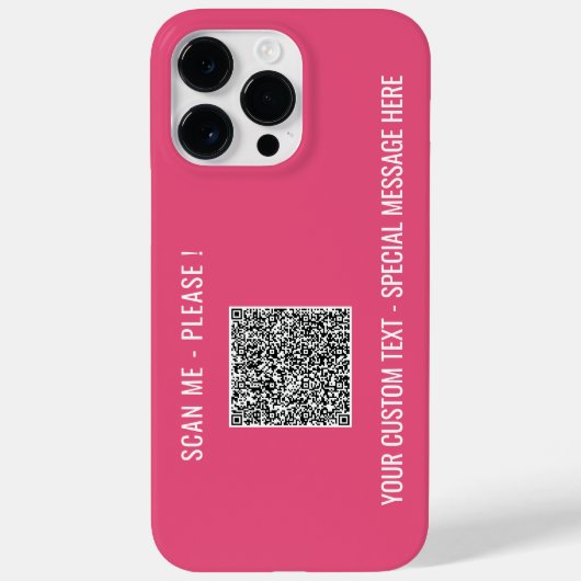 Uw QR-code Aangepaste tekst iPhone Case Kies kleur (Achterkant)