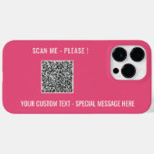 Uw QR-code Aangepaste tekst iPhone Case Kies kleur (Achterkant (horizontaal))