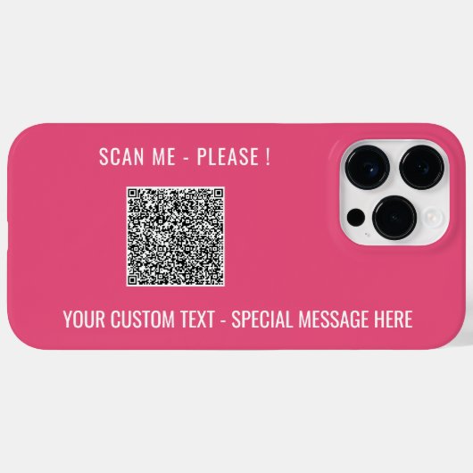 Uw QR-code Aangepaste tekst iPhone Case Kies kleur (Achterkant (horizontaal))