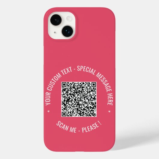 Uw QR-code Aangepaste tekst iPhone Case Kies kleur (Achterkant)
