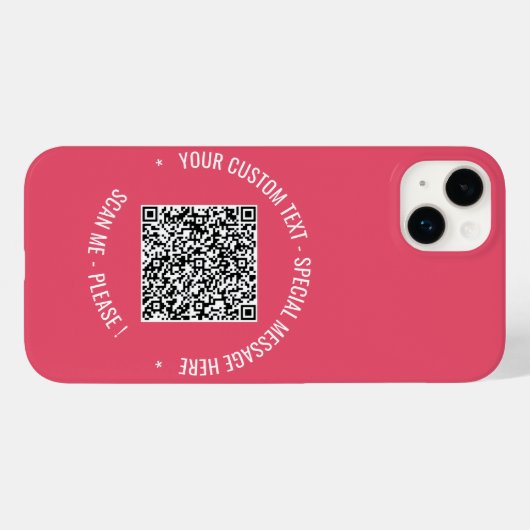 Uw QR-code Aangepaste tekst iPhone Case Kies kleur (Achterkant (horizontaal))
