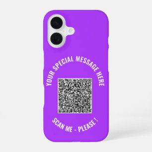 Uw QR-code Aangepaste tekst iPhone Case Kies kleur 16 Hoesje