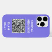 Uw QR-code Aangepaste tekst iPhone Case Kies kleur Hoesje (Achterkant horizontaal)
