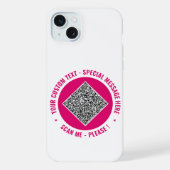 Uw QR-code Aangepaste tekst iPhone Case Kies kleur Hoesje (Achterkant)