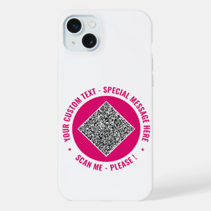 Uw QR-code Aangepaste tekst iPhone Case Kies kleur iPhone 15 Plus Case
