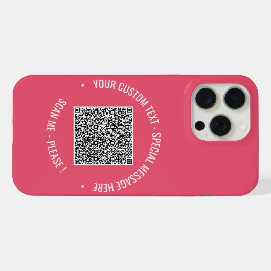 Uw QR-code Aangepaste tekst iPhone Case Kies kleur Hoesje (Achterkant horizontaal)