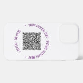 Uw QR-code Aangepaste tekst iPhone Case Kies kleur Hoesje (Achterkant horizontaal)