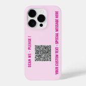 Uw QR-code Aangepaste tekst iPhone Case Kies kleur Hoesje (Achterkant)