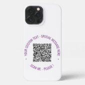 Uw QR-code Aangepaste tekst iPhone Case Kies kleur iPhone Hoesje (Achterkant)