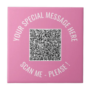 Uw QR-code Aangepaste tekst Keramische Tegel Kies  Tegeltje