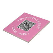 Uw QR-code Aangepaste tekst Keramische Tegel Kies Tegeltje (Zijkant)