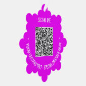 Uw QR-code aangepaste tekst Kerstbal kaart (Rechts)