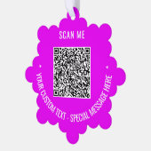 Uw QR-code aangepaste tekst Kerstbal kaart (Links)