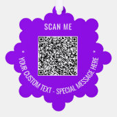 Uw QR-code aangepaste tekst Kerstbal kaart (Achterkant)