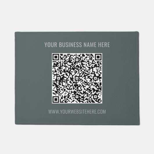 Uw QR-code Aangepaste Tekst Merk Deurmat (Voorkant)