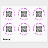 Uw QR-code aangepaste tekst merkstickers voorbeeld Ronde Sticker (Vel)