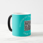 Uw QR-code Aangepaste tekst Mok Aangepaste kleur (Voorkant links)