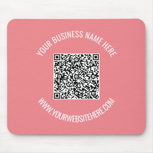 Uw QR-code Aangepaste tekst Muismat Kies kleur (Voorkant)