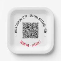 Uw QR-code Aangepaste tekst papier Borden Kies kle