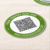Uw QR-code Aangepaste tekst papier Onderzetter Sja (Gebogen)