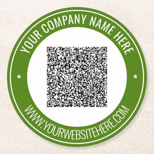 Uw QR-code Aangepaste tekst papier Onderzetter Sja (Voorkant)