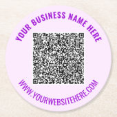 Uw QR-code Aangepaste tekst papier Onderzetter Sja (Voorkant)