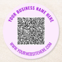 Uw QR-code Aangepaste tekst papier Onderzetter Sja