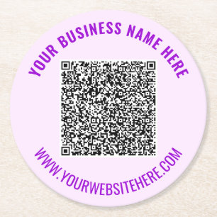 Uw QR-code Aangepaste tekst papier Onderzetter Sja