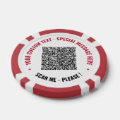 Uw QR code aangepaste tekst poker chips kiezen kle (Enkel)