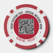 Uw QR code aangepaste tekst poker chips kiezen kle (Achterkant)