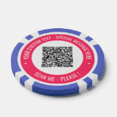 Uw QR code aangepaste tekst poker chips kiezen kle (Enkel)