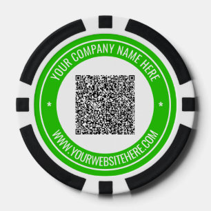 Uw QR code aangepaste tekst poker chips kiezen kle
