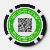 Uw QR code aangepaste tekst poker chips kiezen kle (Achterkant)