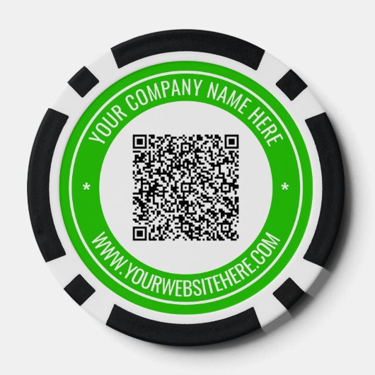 Uw QR code aangepaste tekst poker chips kiezen kle (Achterkant)