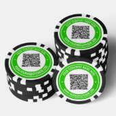 Uw QR code aangepaste tekst poker chips kiezen kle (Opstapeling)