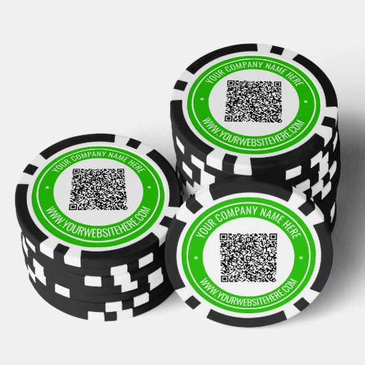 Uw QR code aangepaste tekst poker chips kiezen kle (Opstapeling)
