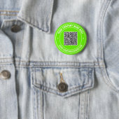 Uw QR-code Aangepaste Tekst Promotieknop Cadeau Ronde Button 5,7 Cm (In situ)