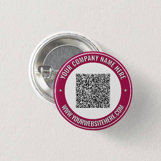 Uw QR Code Aangepaste Tekst Promotionele Button Gi (Voorkant /achterkant)