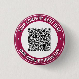 Uw QR Code Aangepaste Tekst Promotionele Button Gi