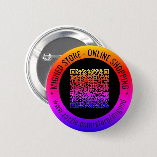 Uw QR Code Aangepaste Tekst Promotionele Button Gi (Voorkant /achterkant)