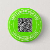 Uw QR Code Aangepaste Tekst Promotionele Button Gi (Voorkant)