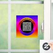 Uw QR-code Aangepaste Tekst Promotionele Ruitstick Raamsticker (Huis)